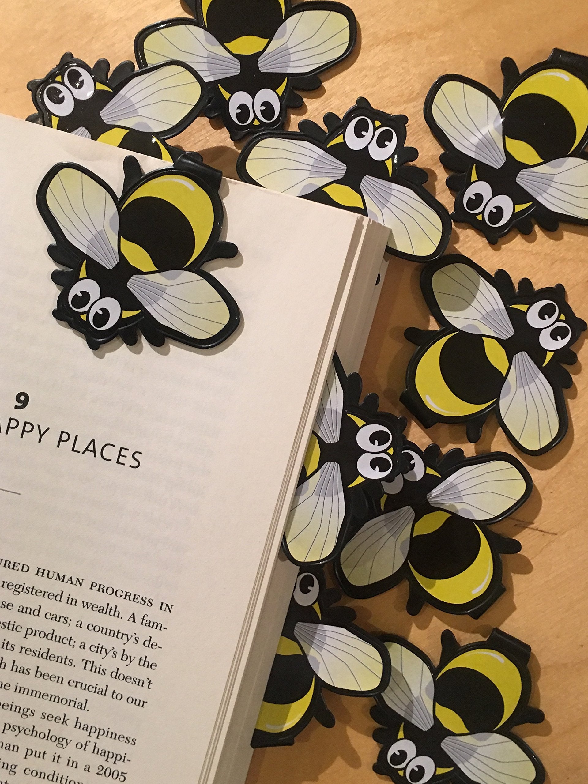 Bee Clip Bookmarks For Kids Students Cool Cute Animal Set Of 10 Bulk Bookmark Funny Wacky Classroom Reading Incentives Library R