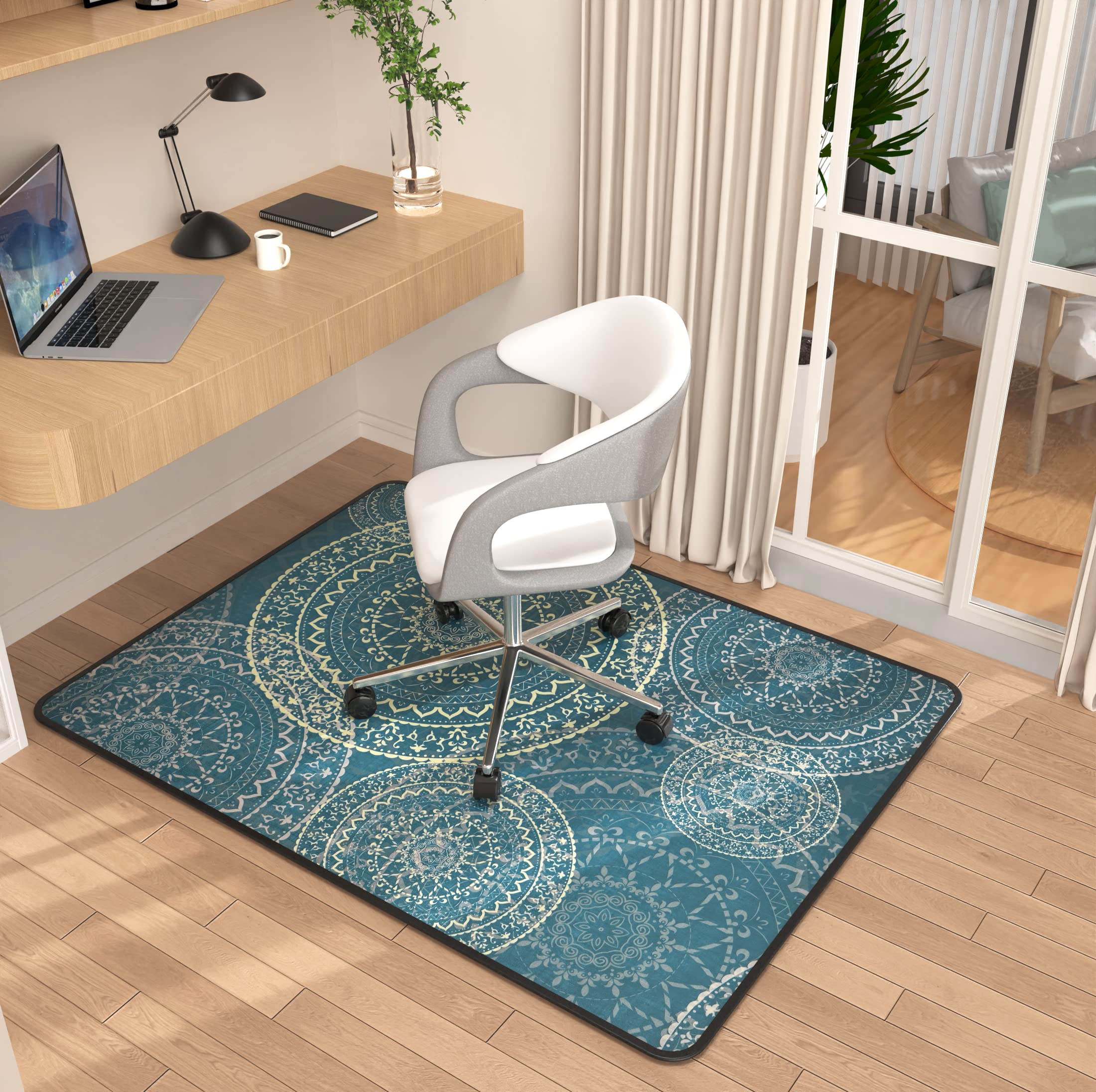 Placoot Heavy Duty Office Chair Mat For Carpet & Hardwood Floors, 48' X 36' Weight 3.5 Lbs Highly Premium Quality Floor Mat, Desk Chair Mat For Carpeted Floors And Hardwood Floor For Home Office