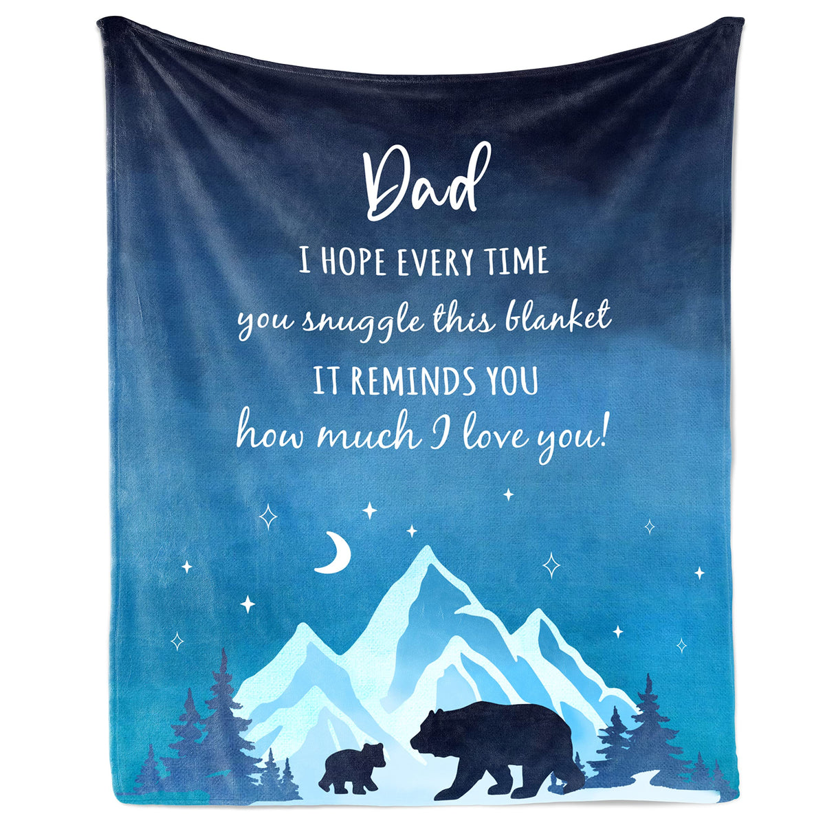 Julazy Dad Gifts Blanket, Birthday Gifts For Dad From Daughter Son 60'X50' Throw Blanket, Fathers Day Papa Gifts From Kids, Be