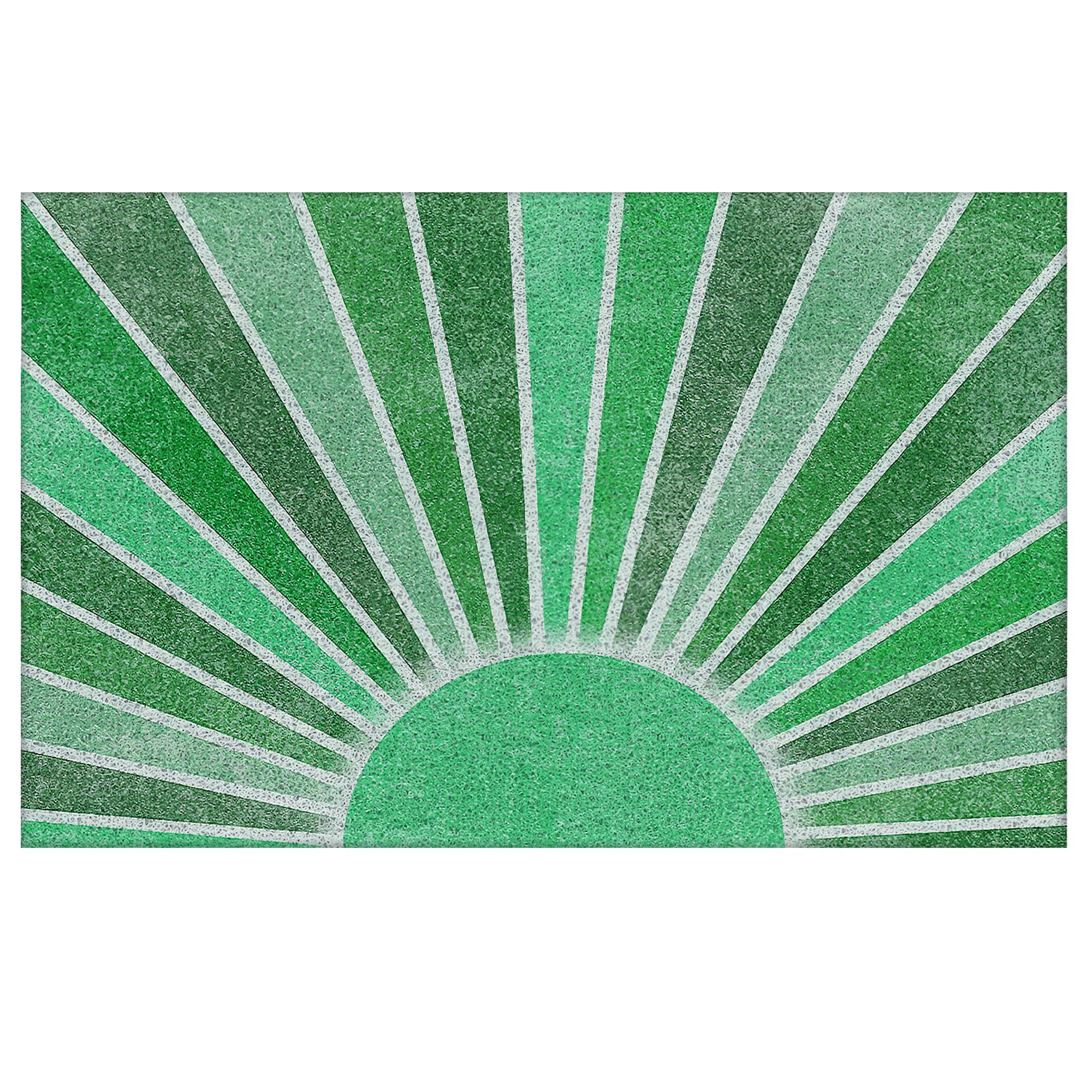 Supwhd Boho Door Mats Outdoor - Green Sun Front Door Mat, Boho Welcome Mat, Boho Door Mat Doormat Outdoor Indoor Entrance, Indoo