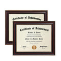 ELSKER&HOME 8.5x11 Certificate Frame - Classic Cherry Wood Color - 2.0 mm Panels - Only 8.5x11 Inch Without Mat - for Document/P