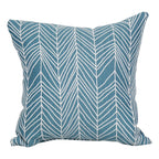 Blazing Needles Square Polyester Jacquard Throw Pillows, 17", Demeter Caspia 2 Count