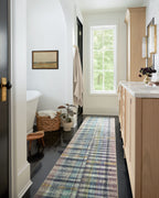 Loloi Chris Loves Julia X Humphrey Collection, Plum & Multi 7'-3'' X 9'-3'' Area Rug - Plaid Accent Rugs For Living Room, Bedroo