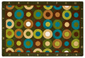 Carpets For Kids 17728 Calming Circles With Alphabet Border Classroom Seating Rug 8Ft X 12Ft Rectangle Brown