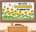 Sunflower Bulletin Board Decorations Set Summer Sunflower Paper Cutouts For Posting Photo Bee Motivational Quotes Cutouts With B