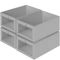 Criusia 4 Pack Linen Closet Organizers and Storage, Closet organizer Large Linen Closet Baskets for Organization, Foldable Stora