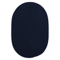 Colonial Mills Boca Raton Solid Oval Rugs 4X6  Navy