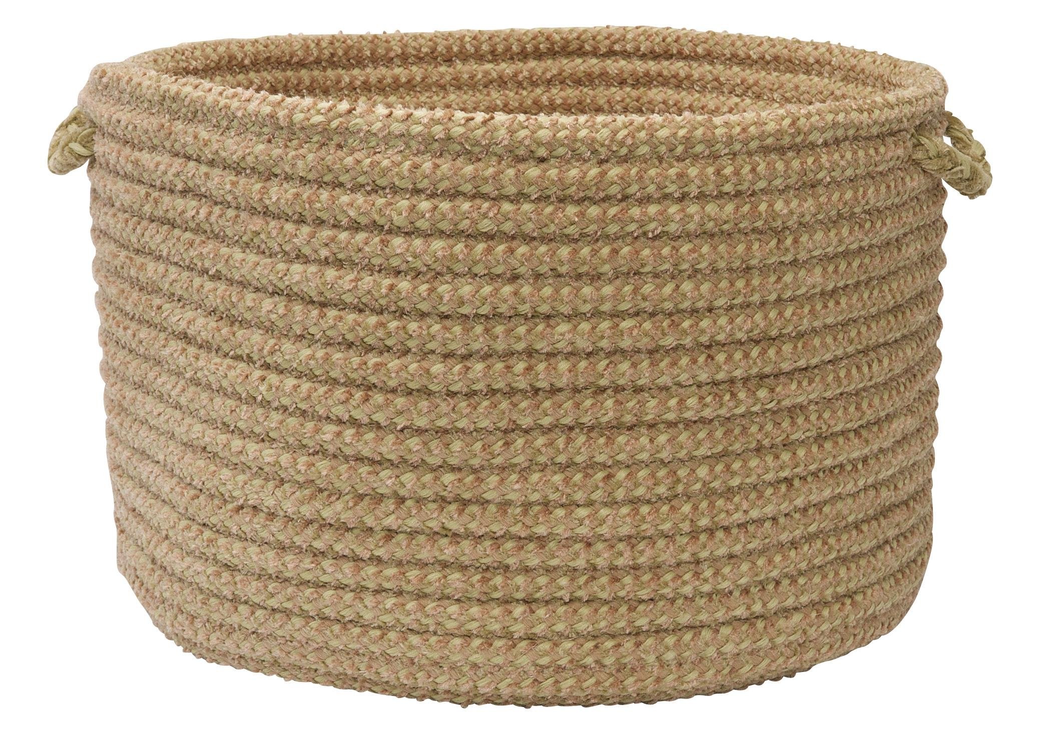 Colonial Mills Softex Check Utility Basket, 18 By 12-Inch, Celery