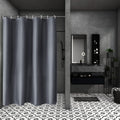 AooHome Fabric Shower Curtain 54 Width x 72 Height Inch, Solid Color Bath Curtain with Hooks for Hotel, Water Repellent, Dark Gr