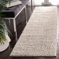 SAFAVIEH August Shag 900 Collection Runner Rug - 16 Runner, Beige, Transitional Design, Ideal for High Traffic Areas in Hallway