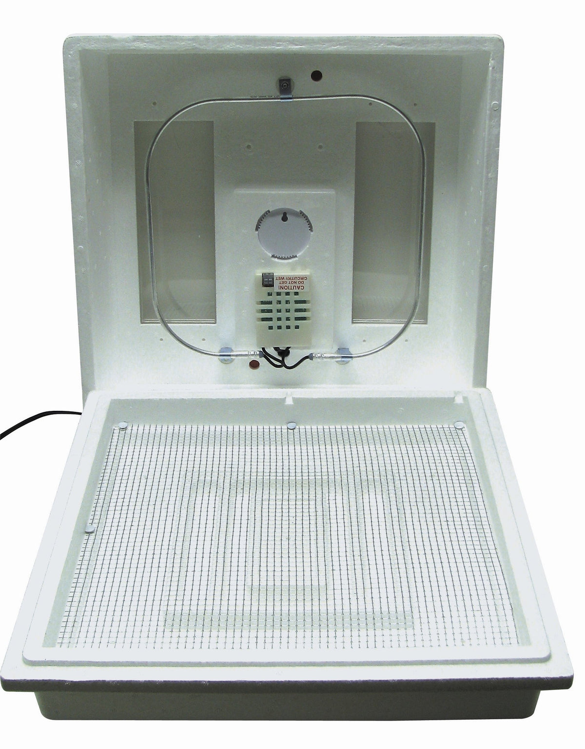 Farm Innovators 2100 Heated Still Air Incubator For 4 Dozen Eggs With Built In Hygrometer, Solid State Circuitry, And 2 Large Vi
