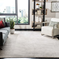 SAFAVIEH Adirondack Collection Area Rug - 11 Square, Ivory & Silver, Modern Ombre Design, Non-Shedding & Easy Care, Ideal for H