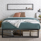 Zinus Abel Metal Platform Bed Frame, Mattress Foundation With Steel Slat Support, No Box Spring Needed, Easy Assembly, Full