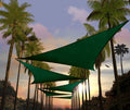 Amgo Custom Size 23' X 23' X 23' Green Triangle Sun Shade Sail Upf50+ Agtapt8, Order To Make Canopy Awning, 95% Uv Blockage, Wat