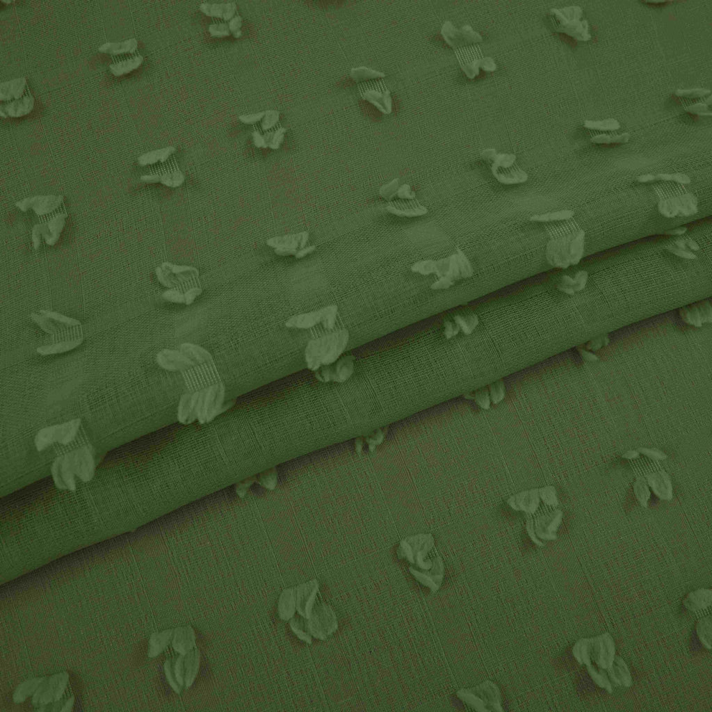Koufall Dark Green Curtains 63 Inch Length For Living Room,Sheer Curtains For Bedroom 63 Inches Long,Olive Green