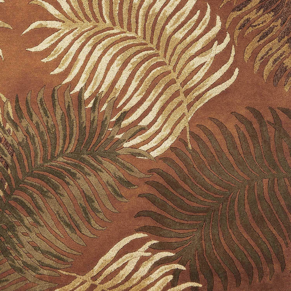 HomeRoots 5' x 8' Wool Rust Area Rug