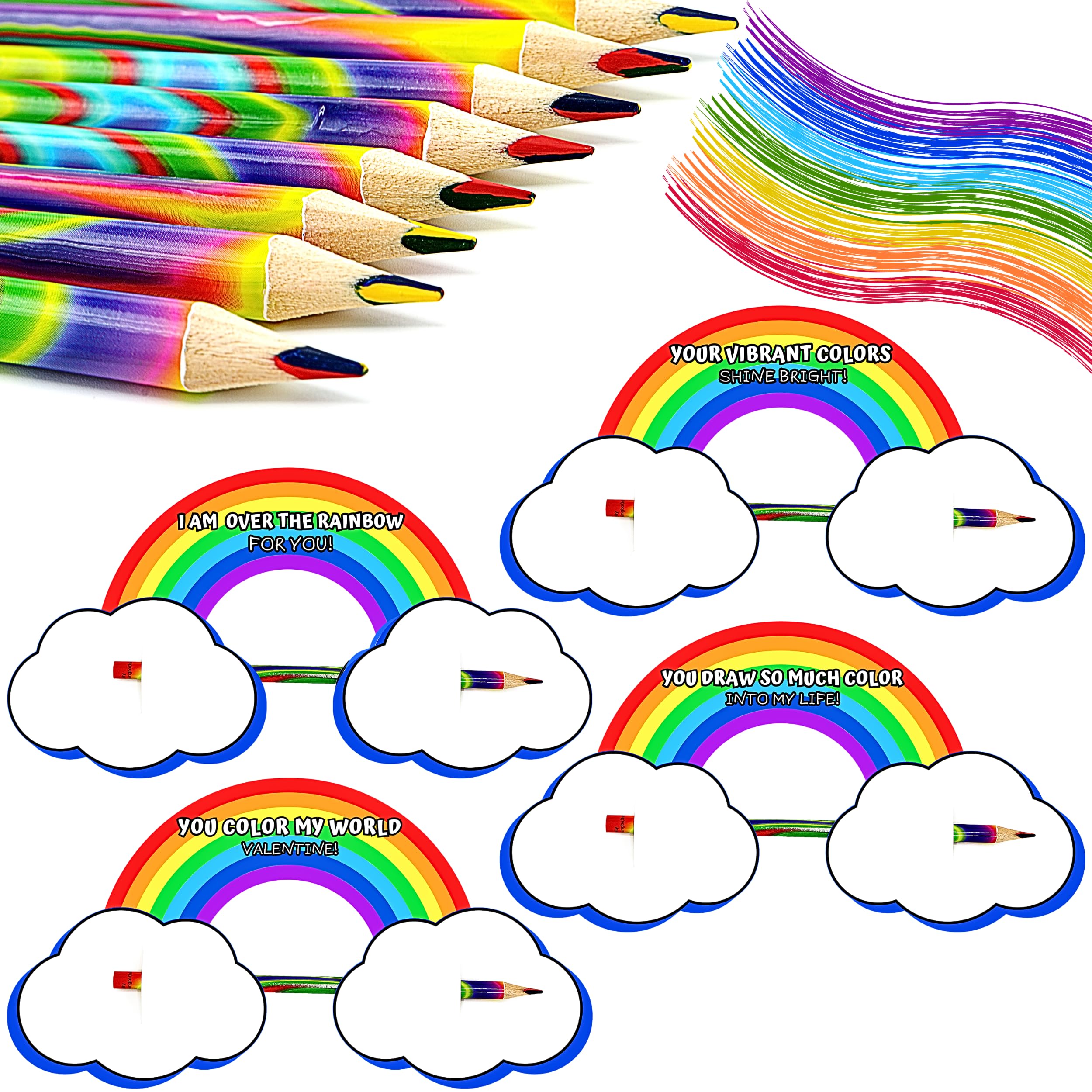 4E'S Novelty Rainbow Pencil Set 36 Pack