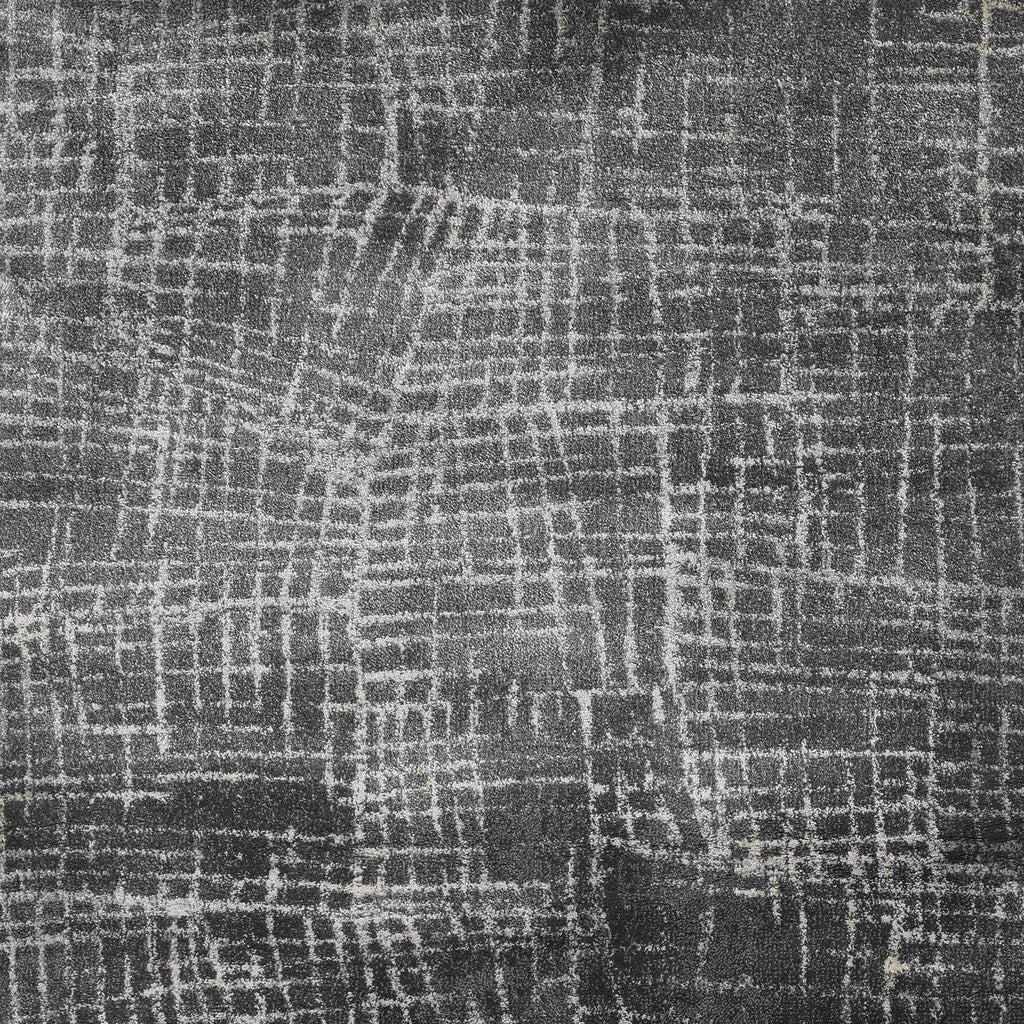 HomeRoots 3'X5' Grey Machine Woven Abstract Scratch Indoor Area Rug