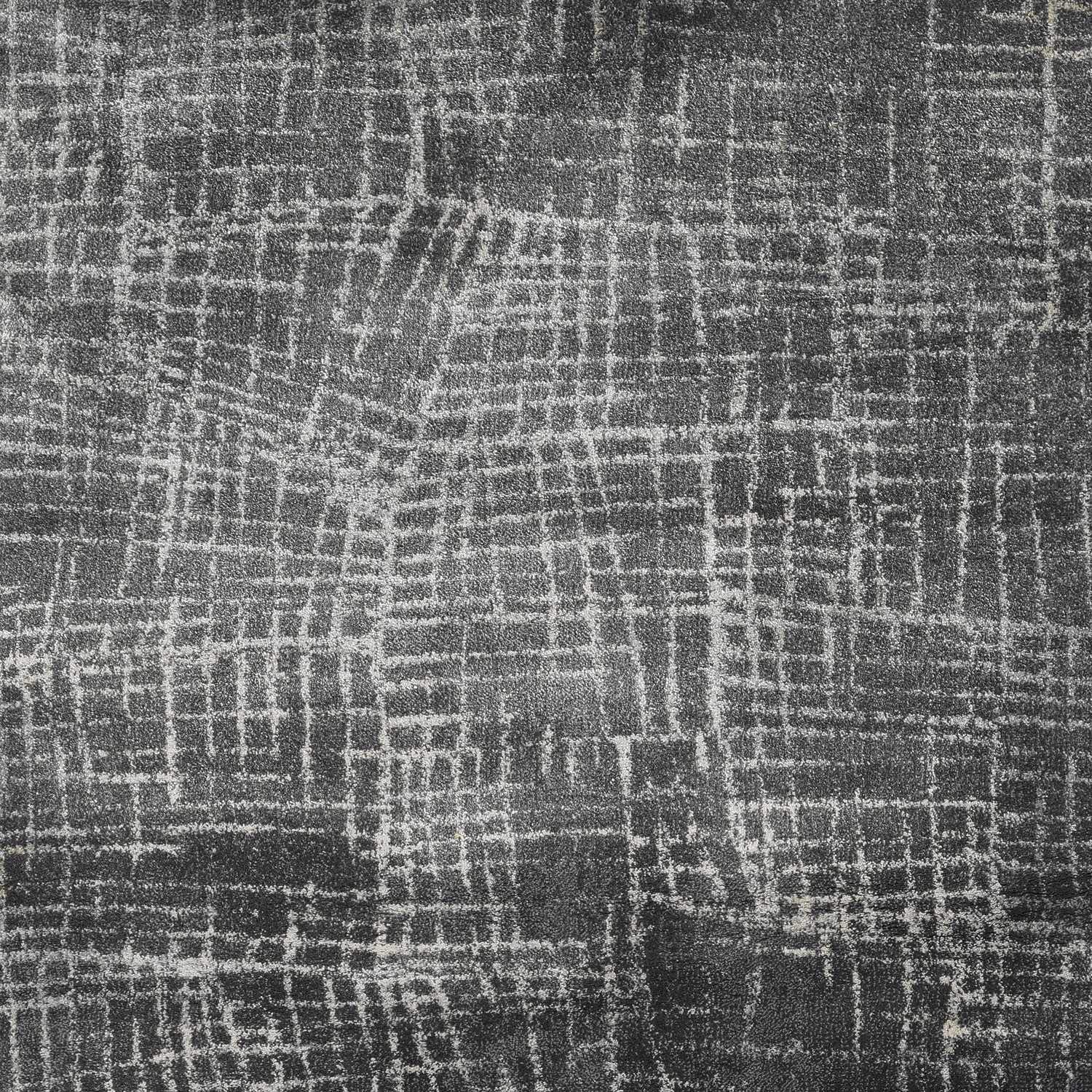 HomeRoots 3'X5' Grey Machine Woven Abstract Scratch Indoor Area Rug