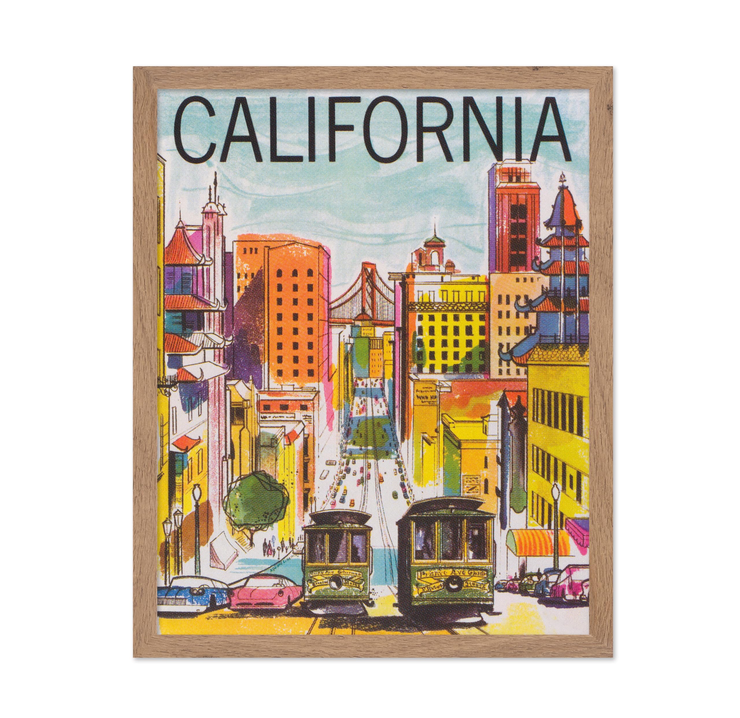 Poster Master Travel Poster - Vintage San Francisco California Wall Art - Great Wall Decor Gift for Home, Office, Living Room, 1