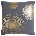 Rizzy Home | T11964 | 20"x20" Gray/Metallic/Yellow Decorative Pillow | Down Fill