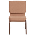 Flash Furniture Hercules Series 18.5''W Stacking Church Chair In Caramel Fabric - Copper Vein Frame