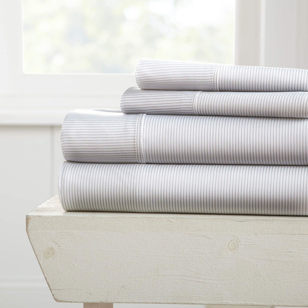 Linen Market 4 Piece California King Bedding Sheet Set (Light Gray) - Sleep Better Than Ever With These Ultra-Soft Cooling Bed S