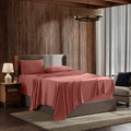 Nestl Full Xl Size Sheet Sets - 4 Piece Full Xl Size Sheets, Deep Pocket, Hotel Luxury, Extra Soft, Breathable And Cooling, Pink