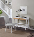 Olive & Opie Hilton Desk, White & Natural