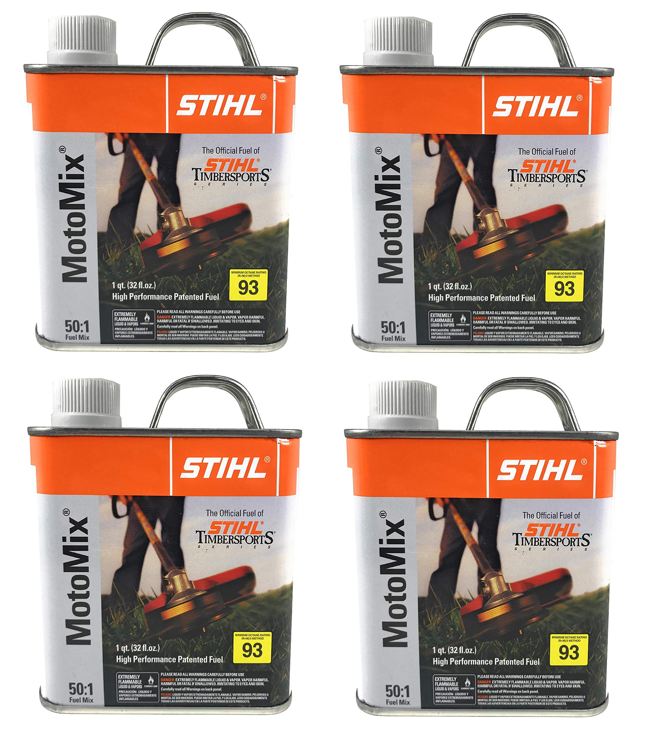 Stihl 7010 871 0203 Motomix 50:1 2 Cycle Premix Fuel, Pack Of 4, Packaging May Vary