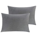 Ntbay Zipped Velvet Toddler Pillowcases, 2 Pack Cozy Luxury Flannel Plush Travel Pillow Cases, 13X18 Inches, Smoke Grey