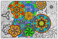 Stuff2Color Giant Coloring Poster Mandala Madness for Kids and Adults - Great for Family Time, Girls, Boys, Arts and Crafts, Adu