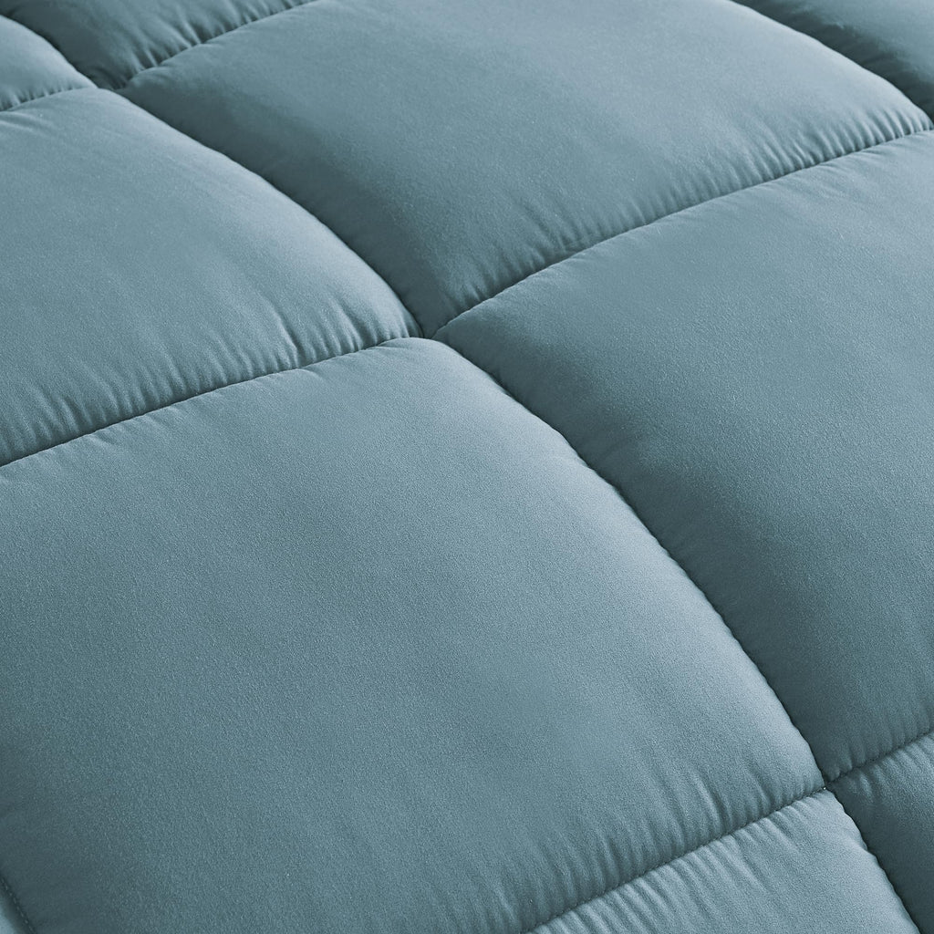 Chezmoi Collection China Blue Down Alternative Comforter King - 3-Piece Lightweight Comforter Set - All Seasons Microfiber Comfo