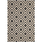 Modway Perplex Geometric Diamond Trellis 8X10 Indoor And Outdoor In Black And Beige