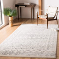 SAFAVIEH Tulum Collection Area Rug - 10 Square, Ivory & Grey, Moroccan Boho Distressed Design, Non-Shedding & Easy Care, Ideal 
