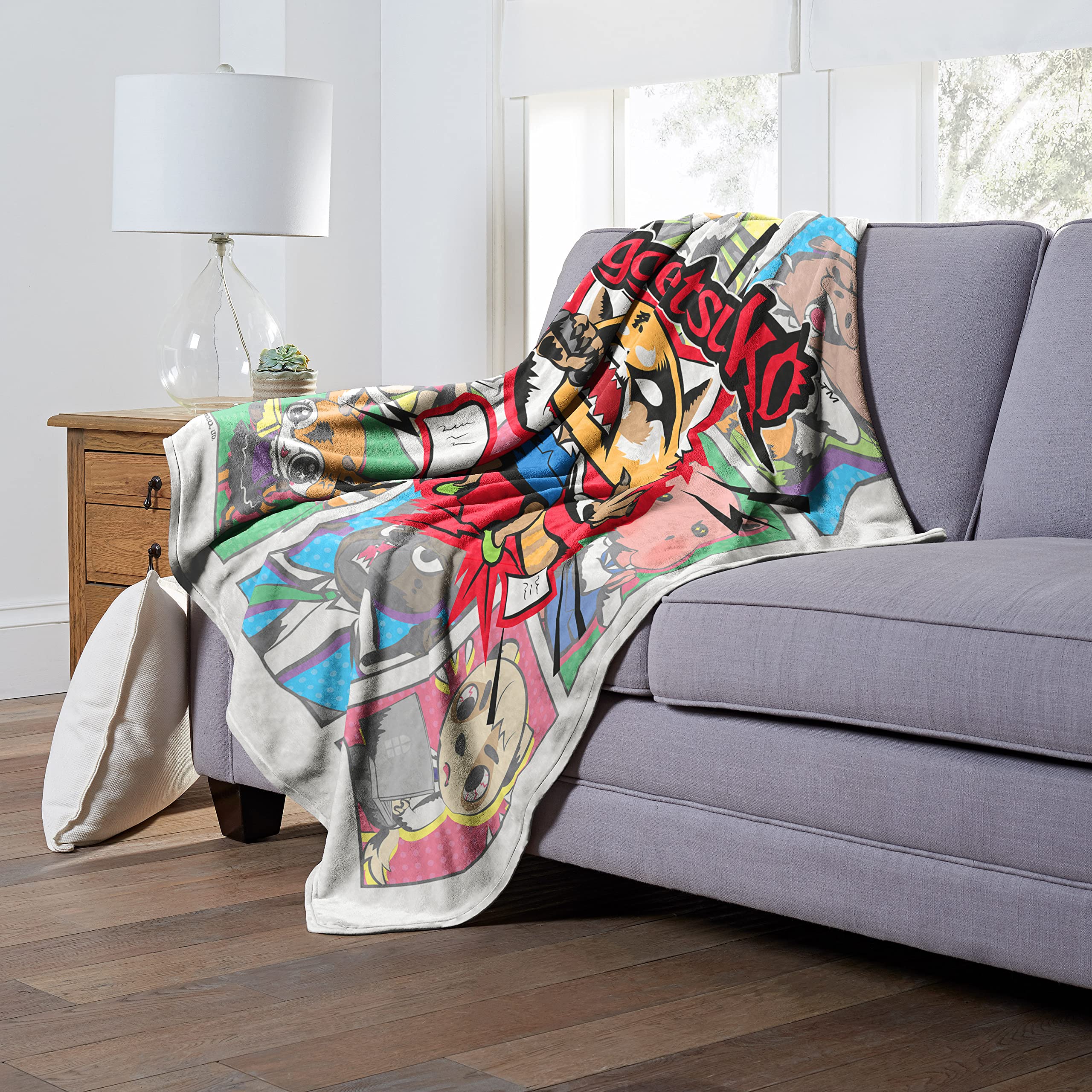 Northwest Aggretsuko Silk Touch Throw Blanket, 50'' X 60'', Comics