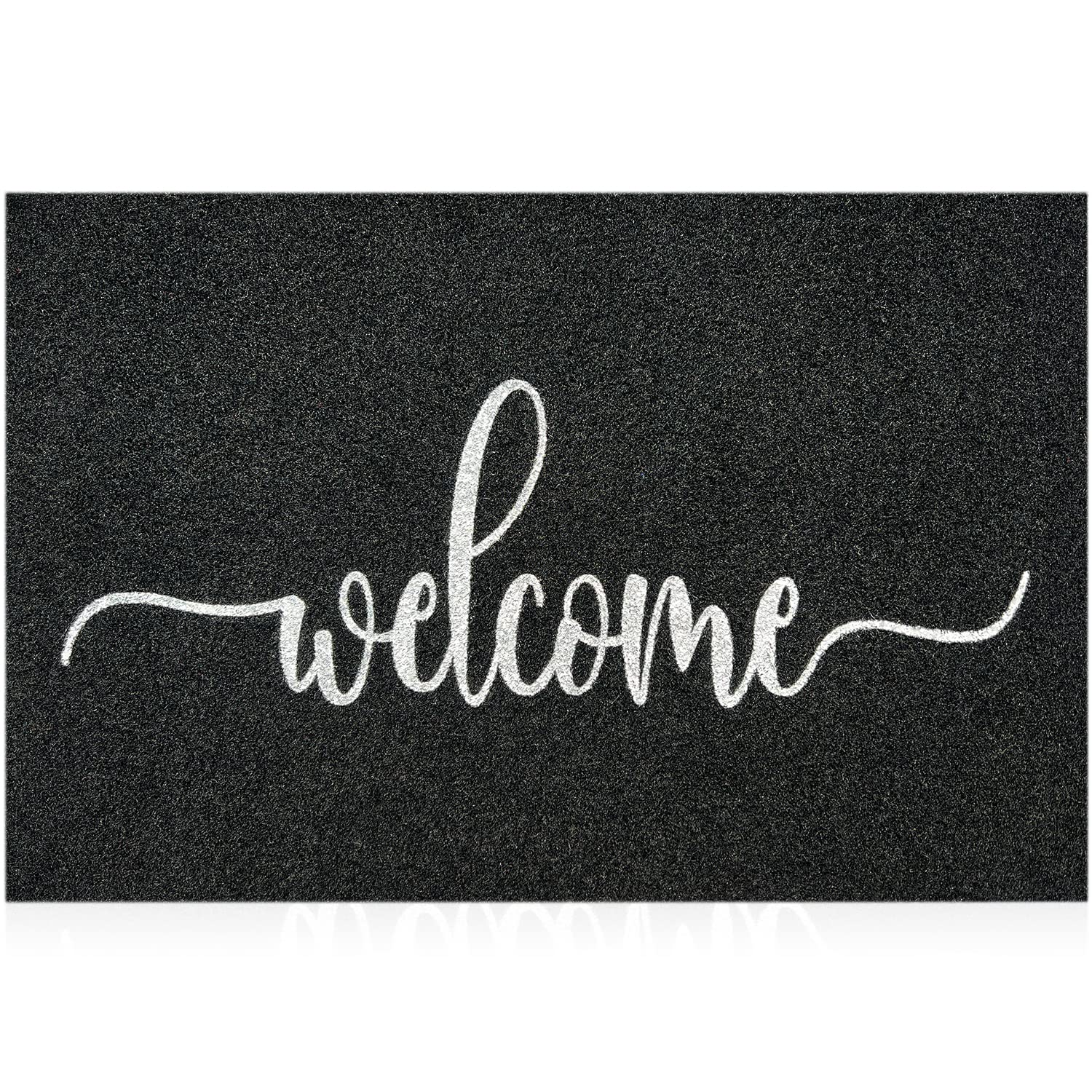 Mwazzll Large Welcome Door Mat Outdoor Indoor Non Slip Doormat 36'X24' Low-Profile Super Absorb Mud Easy To Clean Front Door M