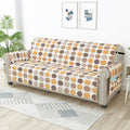 Story@Home Quilted Sofa Cover 4 Seater Fully Covered Microfiber Sofa Cover 4 Seater 175 X 220 Cm Off Beige & White, Printed 4 Se