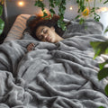 Bedsure Fleece Blanket California King Grey - Lightweight Plush Fuzzy Cozy Soft Bed Blanket, 102X96 Inches