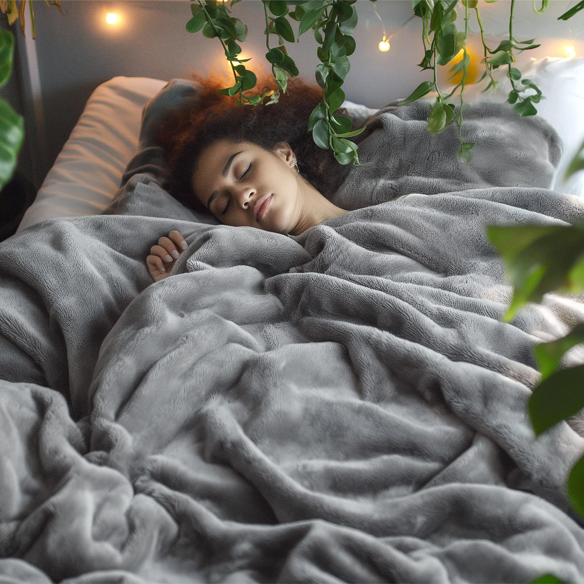 Bedsure Fleece Blanket California King Grey - Lightweight Plush Fuzzy Cozy Soft Bed Blanket, 102X96 Inches