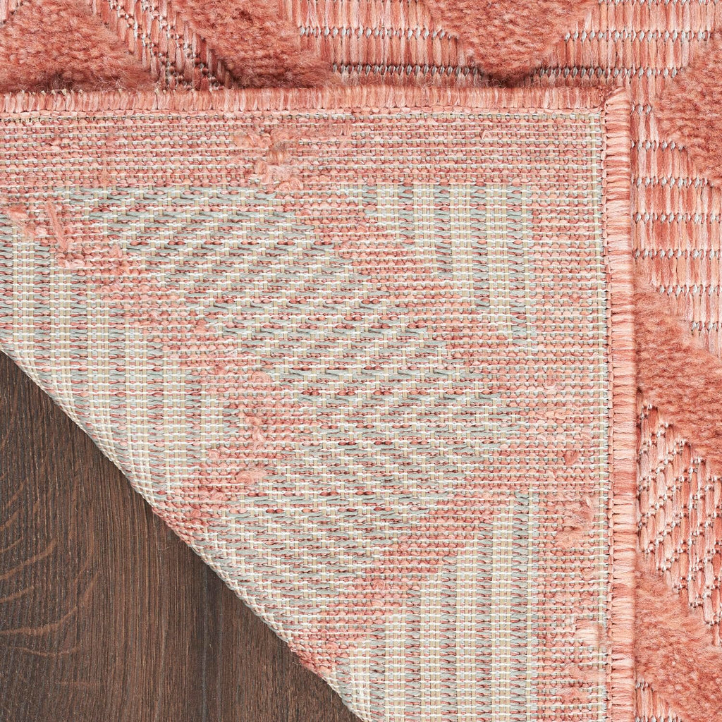 Nourison Versatile Indoor/Outdoor Coral/Orange 7' X 10' Area Rug, Easy Cleaning, Non Shedding, Bed Room, Living Room, Dining Room, Deck, Backyard, Patio, High Traffic Area (7X10)