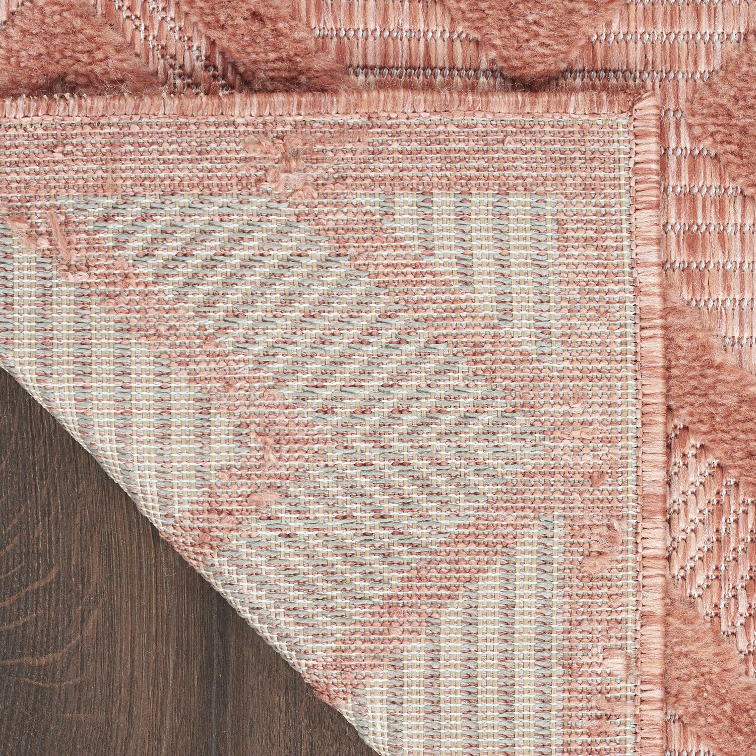 Nourison Versatile Indoor/Outdoor Coral/Orange 7' X 10' Area Rug, Easy Cleaning, Non Shedding, Bed Room, Living Room, Dining Room, Deck, Backyard, Patio, High Traffic Area (7X10)