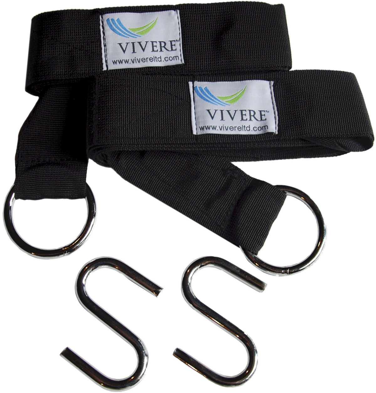 Vivere Efhts Hammock Accessories, 2-Pack, Black