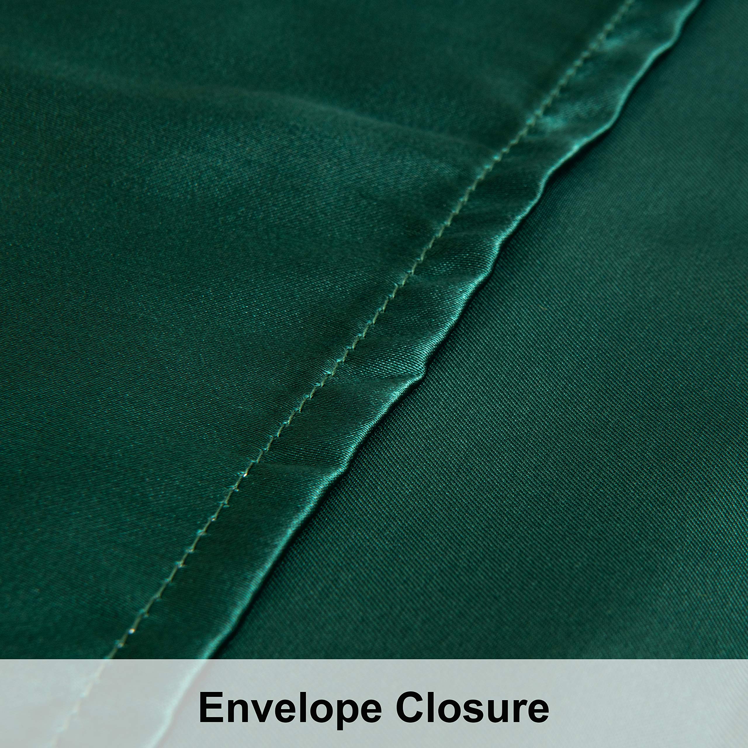 Ntbay 2 Pack Satin Queen Pillowcases For Hair And Skin, Luxurious And Silky Pillow Cases With Envelope Closure, 20X30 Inches, Dark Green