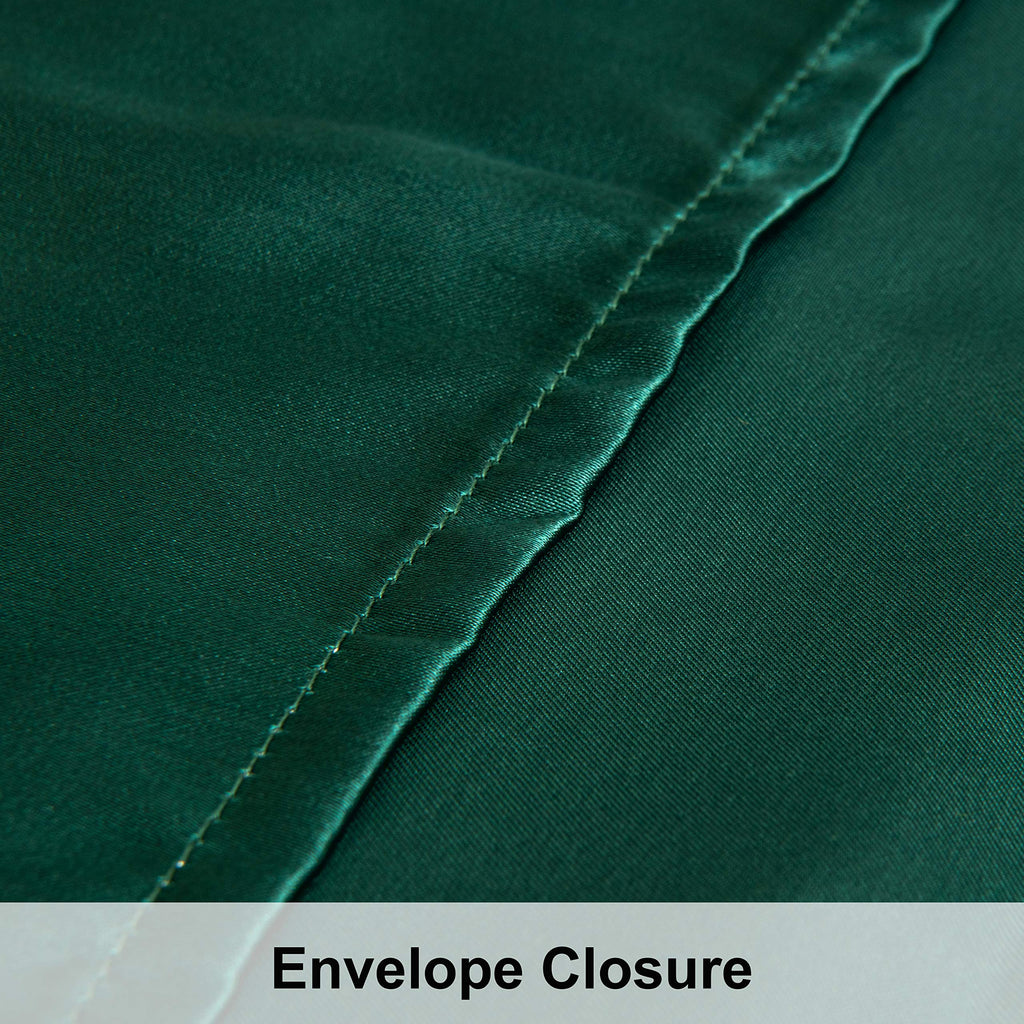 Ntbay 2 Pack Satin Queen Pillowcases For Hair And Skin, Luxurious And Silky Pillow Cases With Envelope Closure, 20X30 Inches, Dark Green