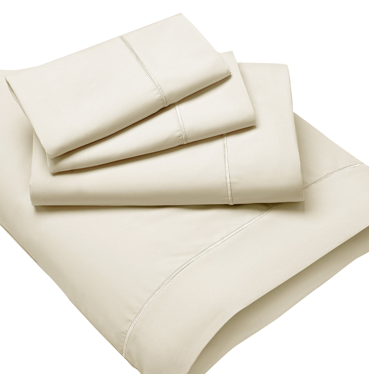 Fabrictech International Luxury Microfiber Wrinkle-Resistant 3-Piece Sheet Set, Twin XL, Ivory