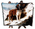 Pure Country Weavers Saint Bernard Blanket By Robert May - Gift For Dog Lovers - Tapestry Throw Woven From Cotton - Made In The