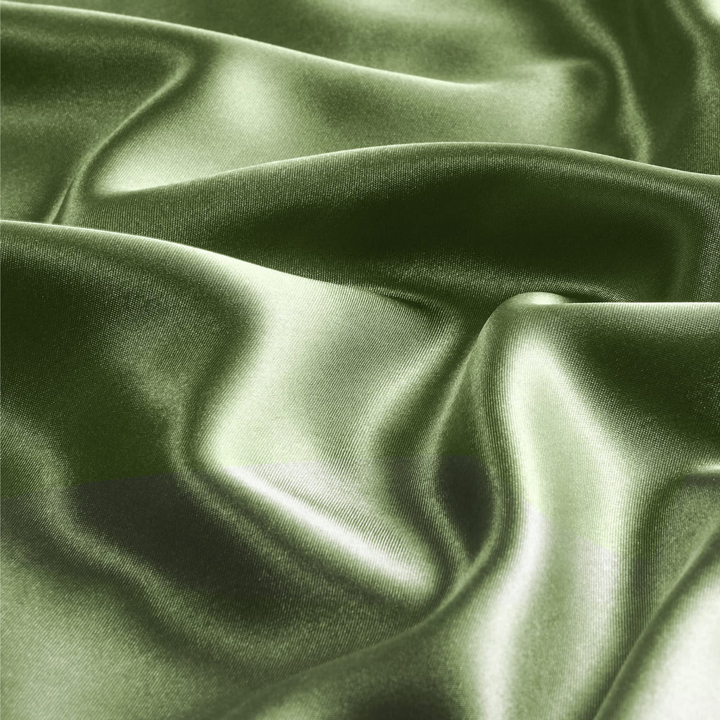 Bedelite Satin Pillowcase With Zipper, Cedar Green Pillow Cases Queen Size Set Of 2, Super Soft And Cooling Similar To Silk Pill