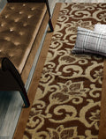 ORFA HOME Custom Cut Hallway Runner Rug, Slip Resistant, 31 Inch Wide X Your Choice of Length, Lily Brown, 31 Inch X 18 feet