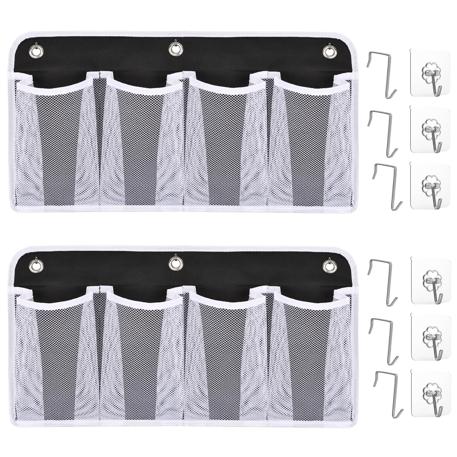 RV Shoe Storage for Bedside - 4 Pocket Wall Mounted Entryway Shoes Rack, Bed Hanging Pocket Organizer, Bedside Caddy Storage Org